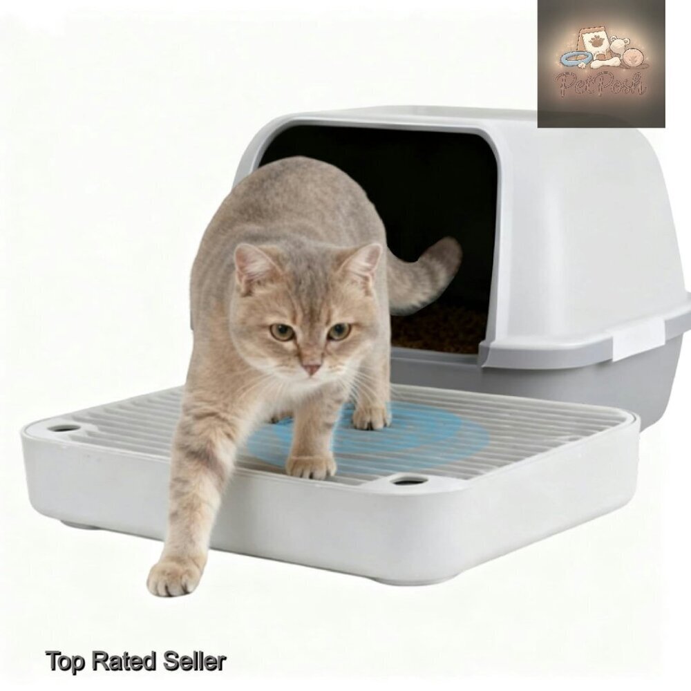 Cat Litter Box Step Ramp Stool With Mat Easy Clean Pet Stairs Functional
